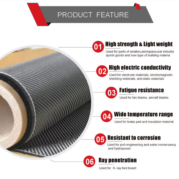 Característica do produto tecido de fibra de vidro de carbono